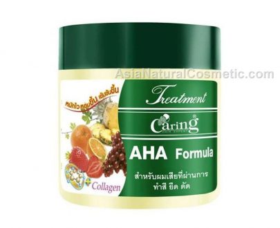 Восстанавливающая маска для окрашенных и кудрявых волос c фруктовыми кислотами (CARING Treatment AHA Formula)